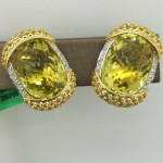 18K	Yellow Gold	17.5	g			YELLOW SAPPHIRE	Cocktail diamond	Cluster	Earrings	0.45	ct