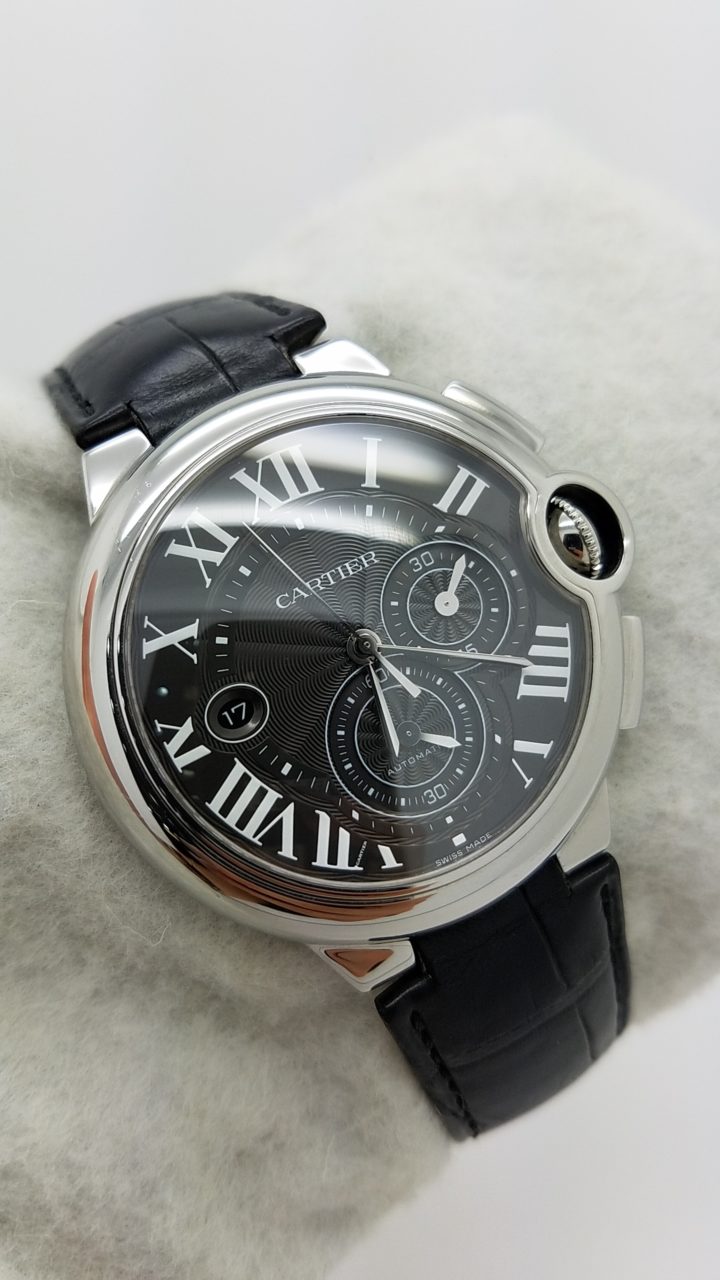 CARTIER	BALLON BLEU chronograph	3109 - W6920052	BLACK roman	Stainless Steel	Genuine Leather	44mm			Mechanical (Automatic)	Watch