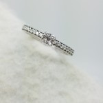 18K	White Gold	Engagement Cluster	0.30	ct	Round	Cut		Diamond	Shared Prong	Anniversary Band	Ring