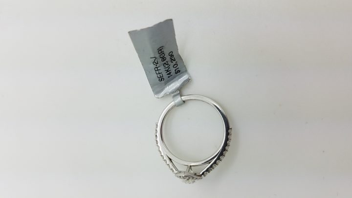 14K	White Gold	Halo and half eternity band	.95, 0.55	ct.	M+R	Cut	Diamond	J	VVS2	2-prong	Solitaire with Accents	Engagement-Ring