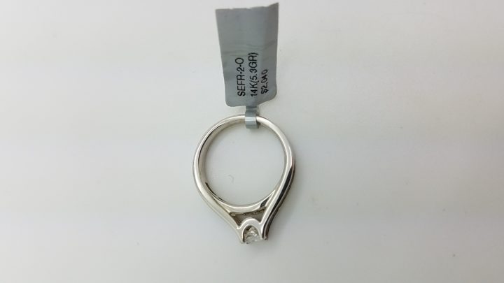 14K	White Gold	cathedral	0.50+0.60	ct.	PR	Cut	Diamond	J	I1	4-prong	Solitaire with Accents	Engagement-Ring