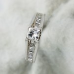 14K	White Gold	cathedral	0.50+0.60	ct.	PR	Cut	Diamond	J	I1	4-prong	Solitaire with Accents	Engagement-Ring