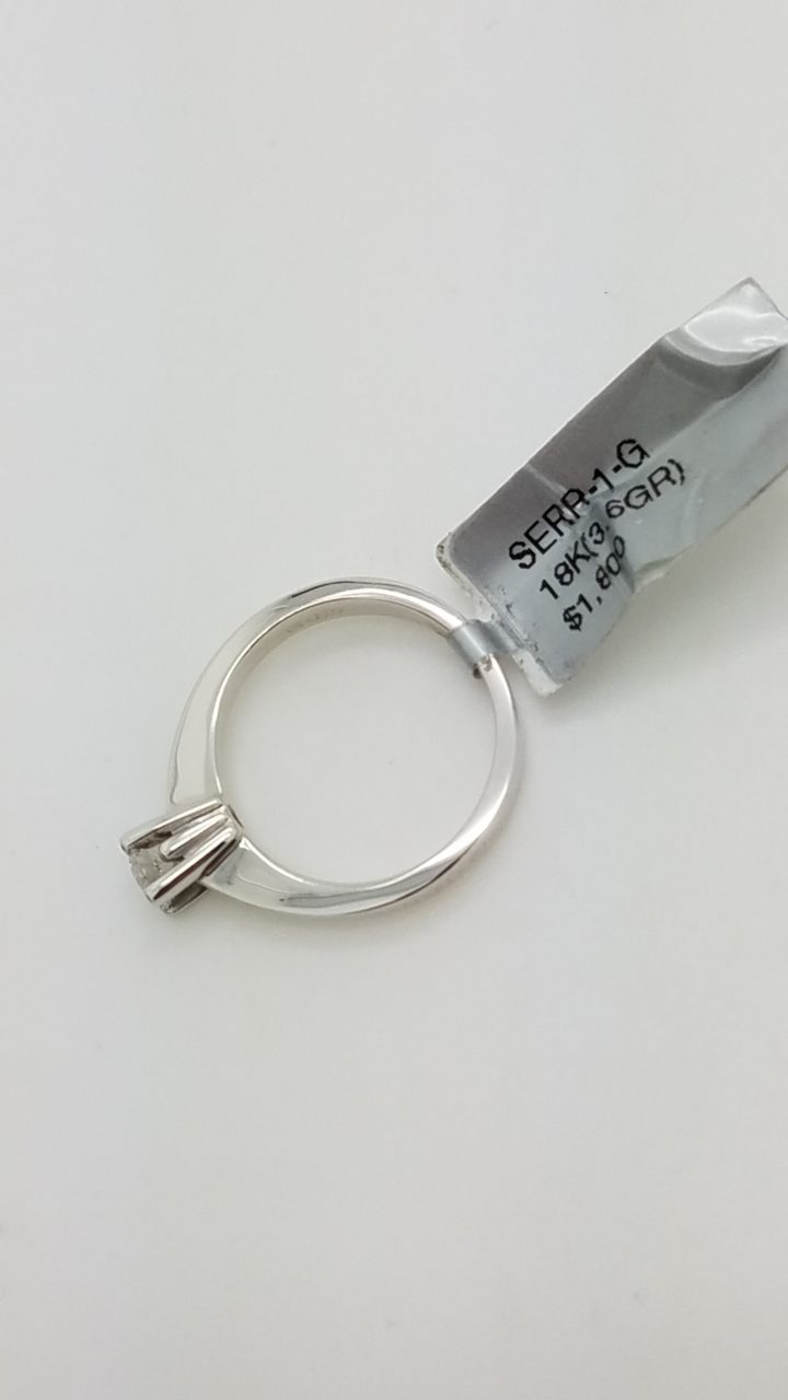 18K	White Gold	Classic engagement	0.27	ct.	R	Cut	Diamond	J	I1