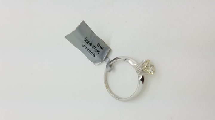 14K	White Gold	Tiffany Style	1.01	ct.	R	Cut	Diamond	L	SI1	6-prong	Solitaire	Engagement-Ring