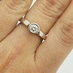 18K	White Gold	Bezel Engagement	0.50	ct.	R	Cut	Diamond	G	VS