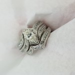 18K	White Gold	W/ matching wedding band milgrain	0.75	ct.	Marquise	Cut	DIAMOND		Solitaire with Accents		Engagement-Ring