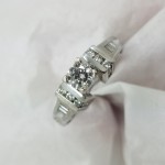18K	White Gold		.5+.75	ct.	R B	Cut	Diamond	4-prong	Solitaire with Accents		Engagement-Ring