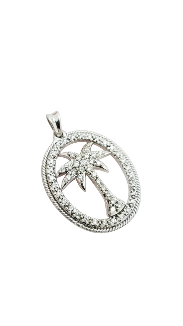 MODERN 0.75        ct        DIAMOND                14K        White Gold        4.9        G        PALM TREE                necklace-pendant