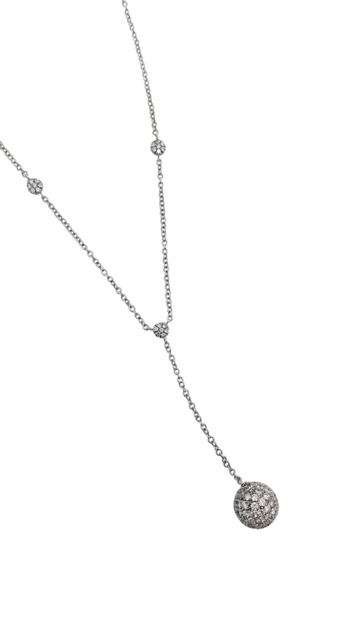 18K	White Gold	CARAVELLI		5	ct		DIAMOND		Pavé set	necklace-pendant