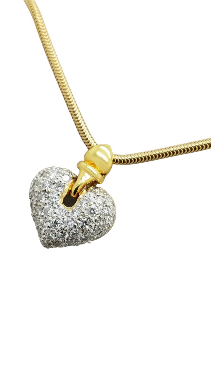 sweet little pave heart 14K        Yellow Gold                HEART        1.25        ct                Diamond                        necklace-pendant