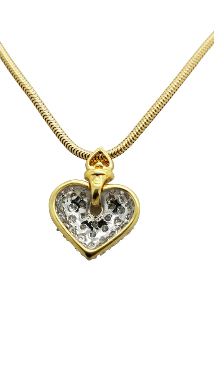 sweet little pave heart 14K        Yellow Gold                HEART        1.25        ct                Diamond                        necklace-pendant
