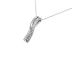 CURVY SHAPE         0.10        ct                DIAMOND                14k        White Gold        1.4        G        SLIDE PENDANT