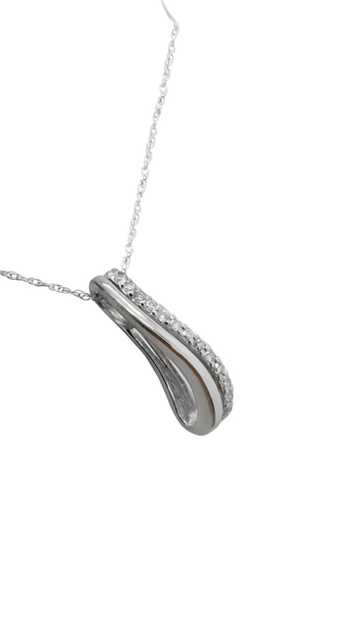 CURVY SHAPE         0.10        ct                DIAMOND                14k        White Gold        1.4        G        SLIDE PENDANT