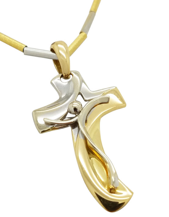 two tone	sculptural	14K	6.1	G	CROSS pendant