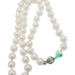 14K	White Gold		Classic strand	-	ct		Pearl			necklace-pendant