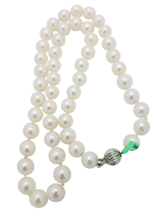 14K	White Gold		Classic strand	-	ct		Pearl			necklace-pendant