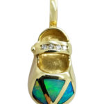 OPAL	DIAMOND	14K	Yellow Gold	5.6	G	SHOE SANDAL	necklace-pendant