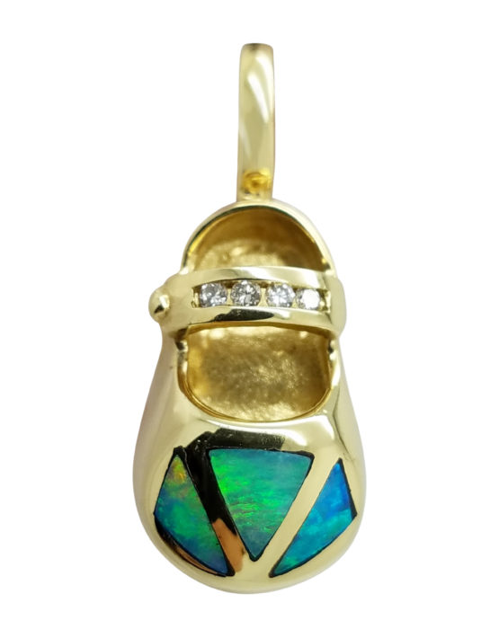 OPAL	DIAMOND	14K	Yellow Gold	5.6	G	SHOE SANDAL	necklace-pendant