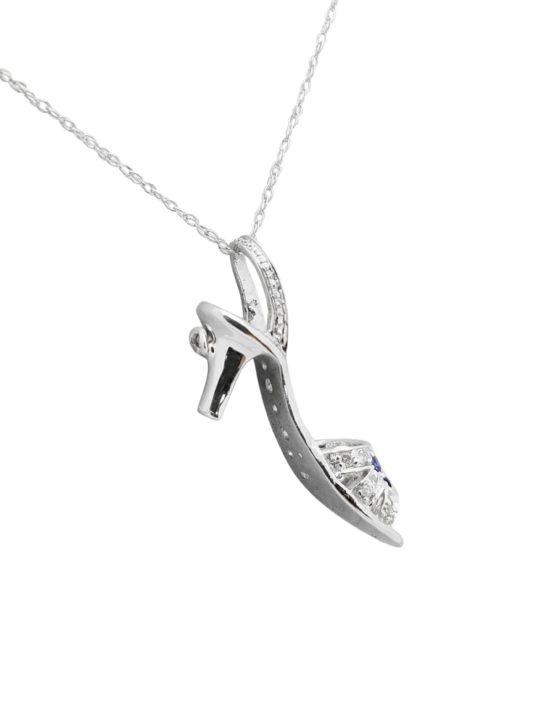 MODERN	0.20	ct		DIAMOND	SAPPHIRE	14K	WG	3.4	G	SHOE HIGH HEEL			necklace-pendant