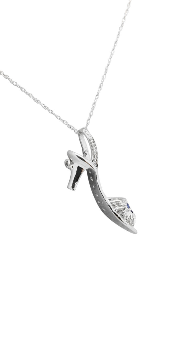 MODERN	0.20	ct		DIAMOND	SAPPHIRE	14K	WG	3.4	G	SHOE HIGH HEEL			necklace-pendant