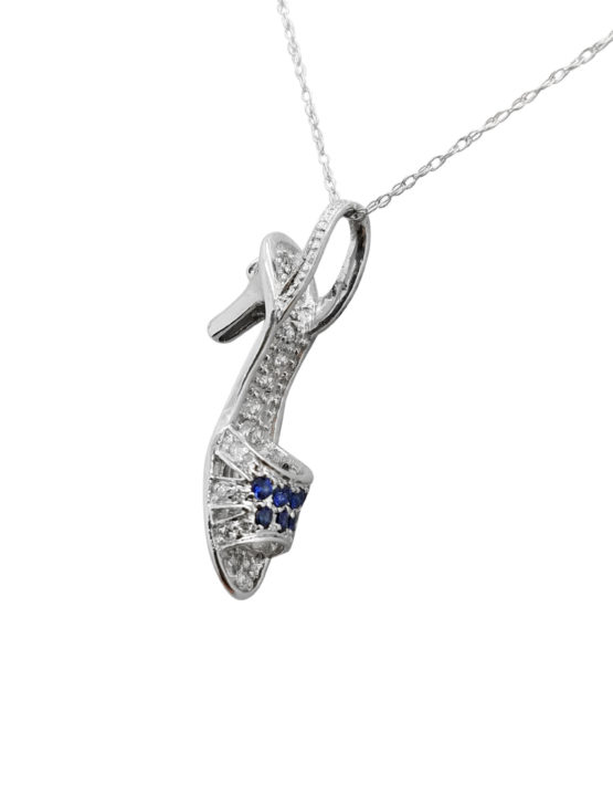 MODERN	0.20	ct		DIAMOND	SAPPHIRE	14K	WG	3.4	G	SHOE HIGH HEEL			necklace-pendant