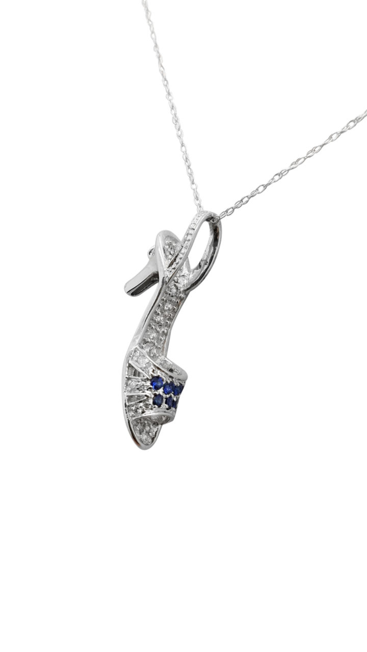 MODERN	0.20	ct		DIAMOND	SAPPHIRE	14K	WG	3.4	G	SHOE HIGH HEEL			necklace-pendant