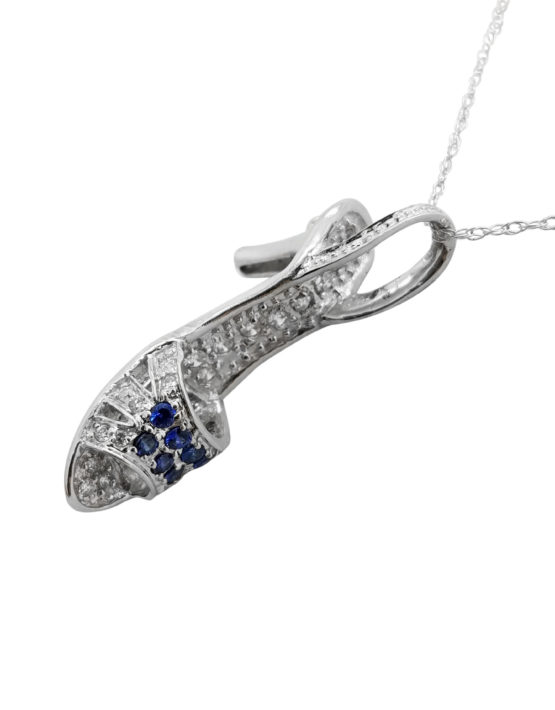 MODERN	0.20	ct		DIAMOND	SAPPHIRE	14K	WG	3.4	G	SHOE HIGH HEEL			necklace-pendant