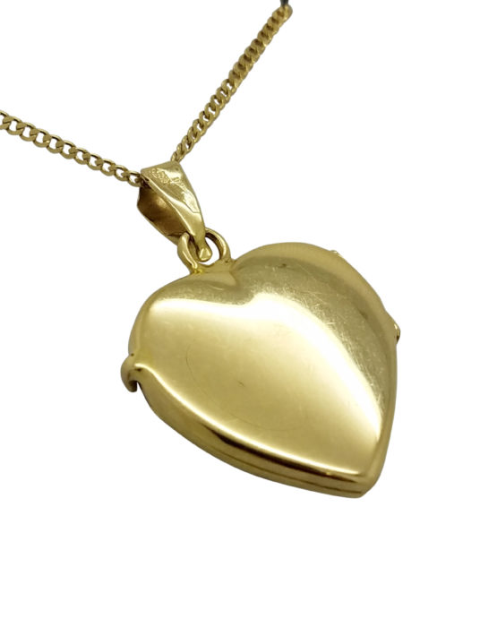 Vintage   Pearl        18K        Yellow Gold        7.1        G        Heart        Locket  necklace-pendant