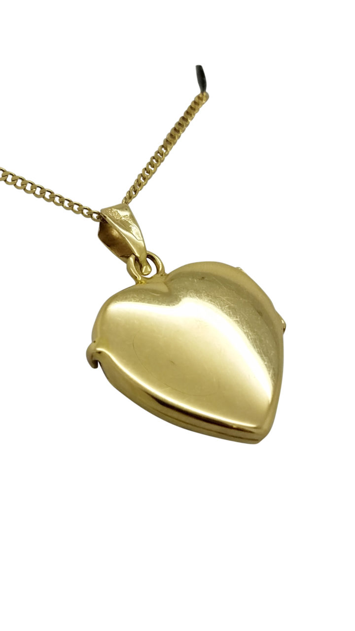 Vintage   Pearl        18K        Yellow Gold        7.1        G        Heart        Locket  necklace-pendant