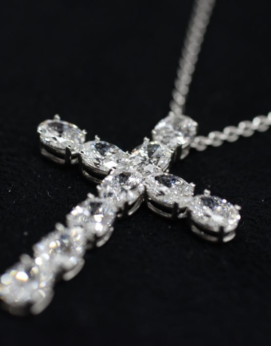 cartier cross diamond necklace