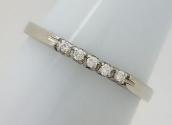 Diamonds Band 14k White Gold size 6