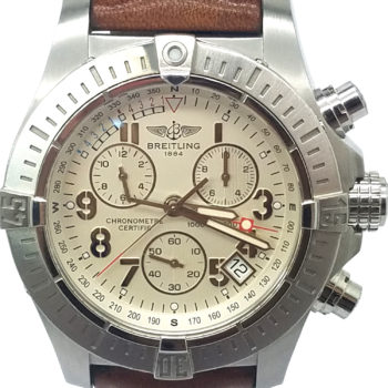 Breitling Avenger Seawolf 45mm White Dial Stainless Steel A73390 Chronograph