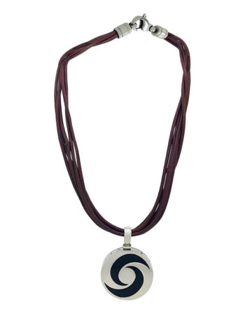 BVLGARI HYPNOTIC YIN YANG ONYX BURGUNDY STRING NECKLACE